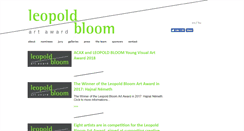Desktop Screenshot of leopoldbloomaward.com