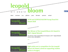 Tablet Screenshot of leopoldbloomaward.com